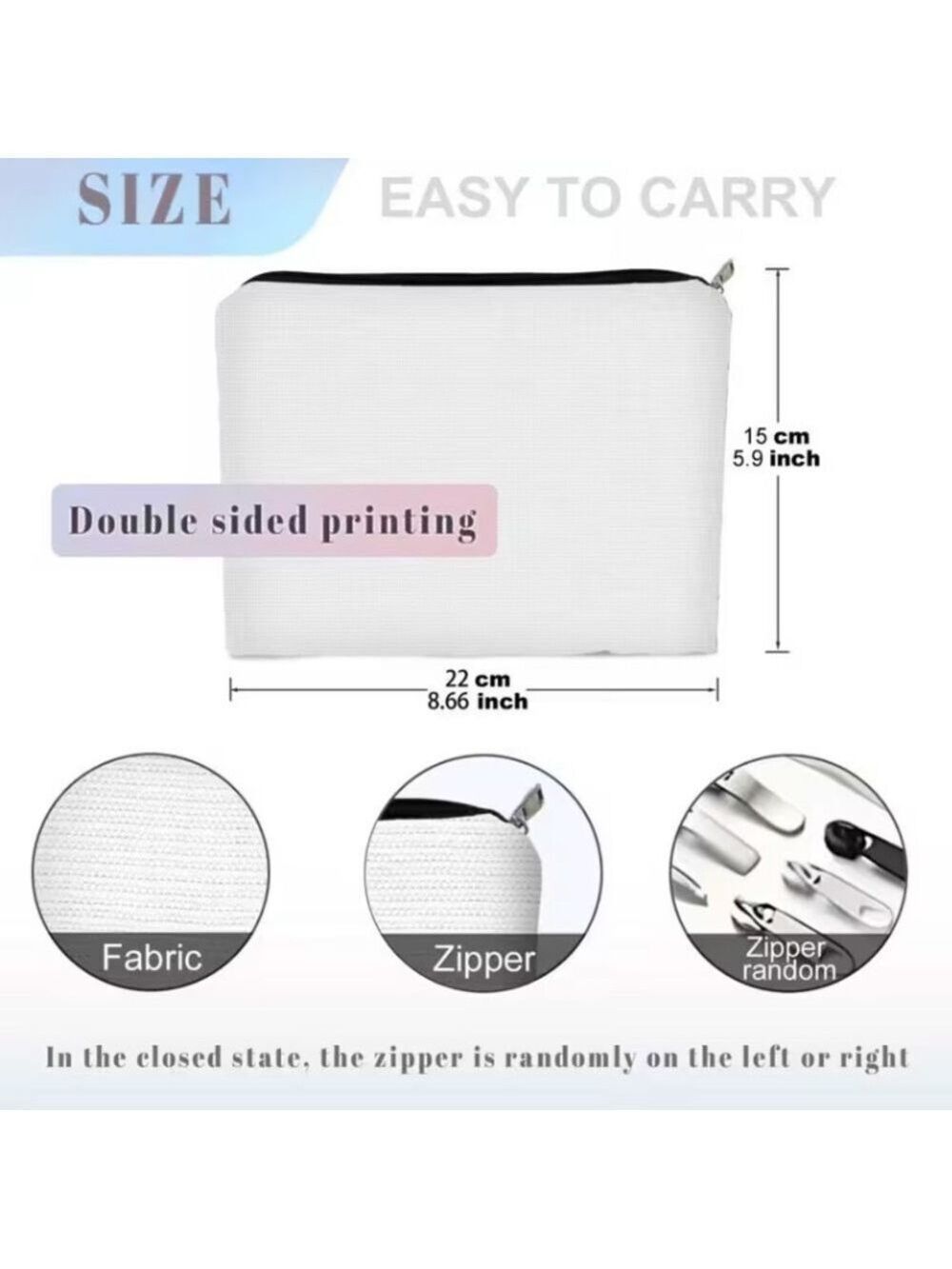 Cream 'Emotional Baggage' Cosmetic Bag - Picture 3 of 3